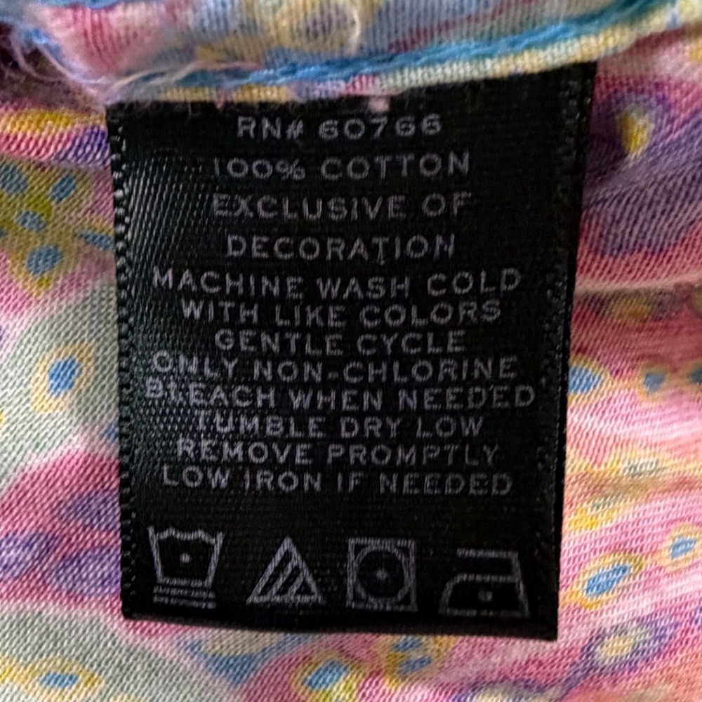 Lauren Ralph Lauren Paisley Button Down Shirt XL Multi Color Cotton Monogram - Picture 8 of 12